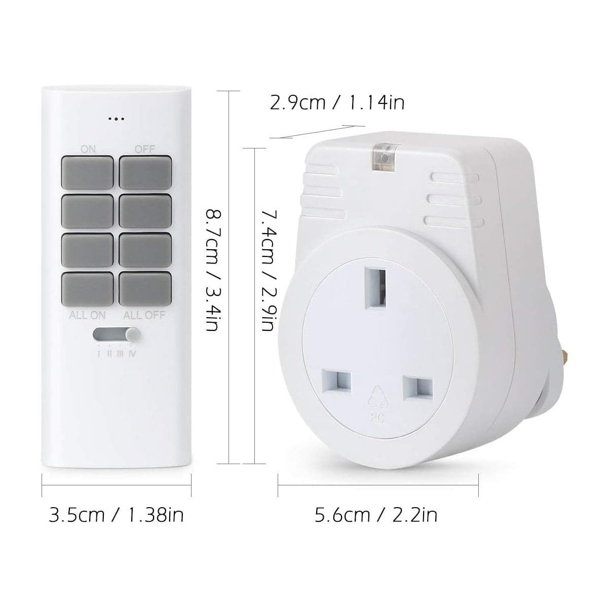 Maplin ORB RF Remote Plug Sockets - 3 Pack White
