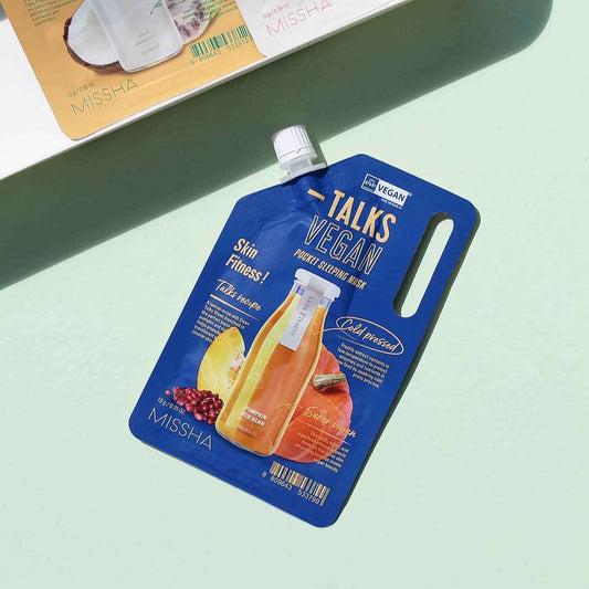 MISSHA Talks Vegan Squeeze Pocket Sleeping Mask Skin Fitness 10g