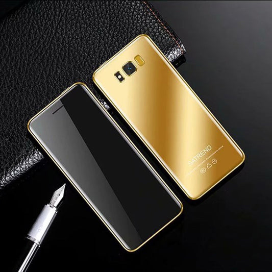 Téléphone portable SATREND S10 Card, écran tactile 2,4 pouces, MTK6261D, compatible Bluetooth, FM, GSM, double SIM (or)