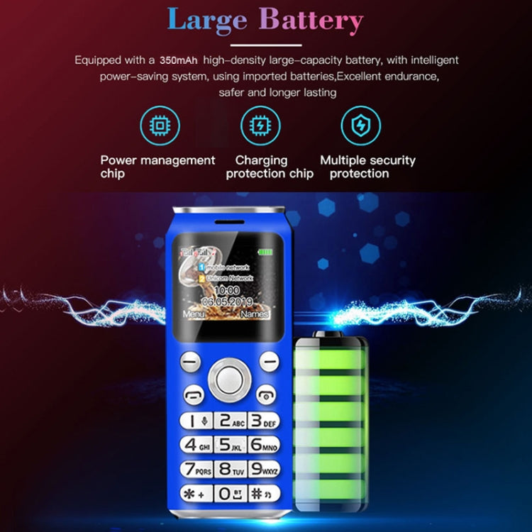 Téléphone portable Satrend K8 Mini, 1,0 pouce, écouteur Bluetooth mains libres, musique MP3, double SIM, réseau : 2G (blanc)