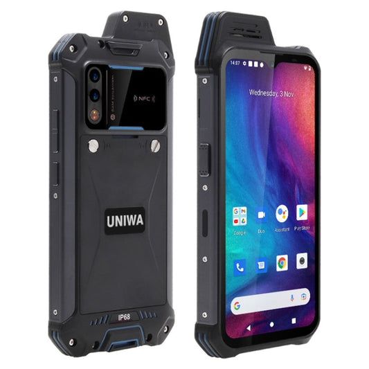 Téléphone Robuste Standard UNIWA W888, 4 Go+64 Go, Étanche à l'Eau et à la Poussière IP68, Antichoc, Batterie 5000 mAh, Android 11 de 6,3 pouces, Processeur Octa-Core MTK6765 Helio P35 jusqu'à 2,35 GHz, Réseau : 4G, NFC, OTG (Noir+Orange)