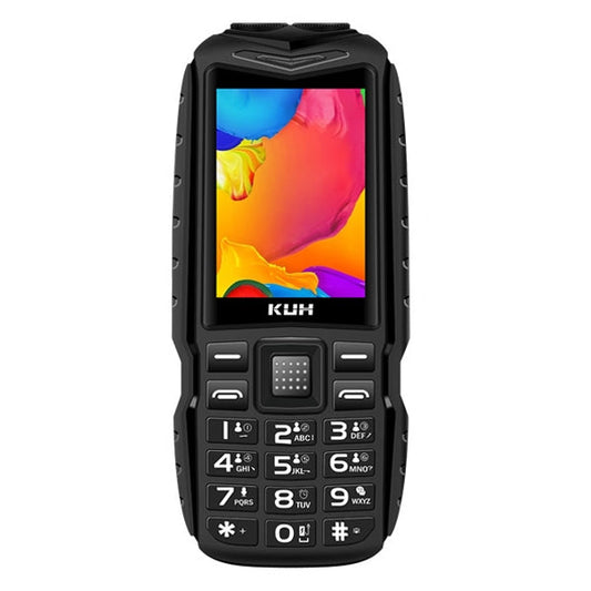 Téléphone renforcé KUH T3, étanche à la poussière et aux chocs, MTK6261DA, batterie 2400 mAh, 2,4 pouces, double carte SIM (noir)
