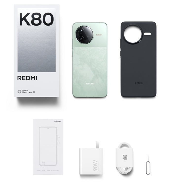 Xiaomi Redmi K80, 12GB+256GB, 6.67 inch Xiaomi HyperOS 2 Snapdragon 8 Gen 3 Octa Core, NFC, Network: 5G (Mint)