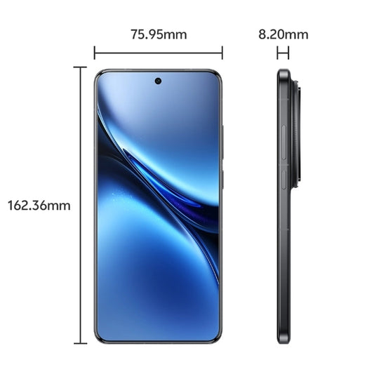 vivo X200 Pro, 16GB+1TB, Face ID / Screen Fingerprint Identification, 6.78 inch Android 15 Dimensity 9400 Octa Core, OTG, NFC, Network: 5G, Support Google Play (Black)
