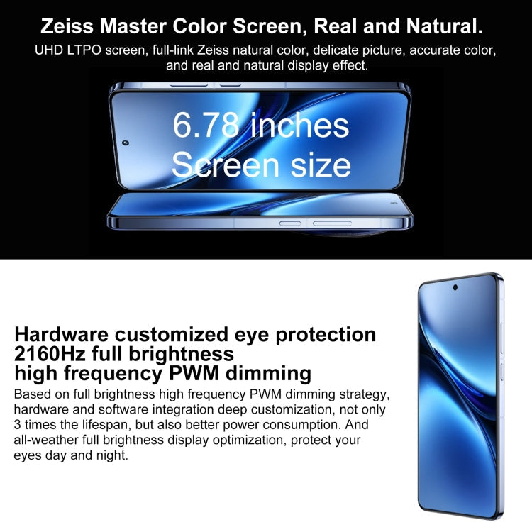 vivo X200 Pro, 16GB+1TB, Face ID / Screen Fingerprint Identification, 6.78 inch Android 15 Dimensity 9400 Octa Core, OTG, NFC, Network: 5G, Support Google Play (Black)