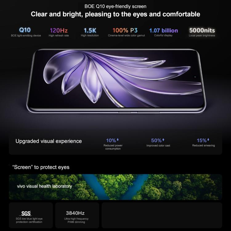 vivo S20 Pro, 16GB+512GB, Face ID / Screen Fingerprint Identification, 6.67 inch Android 15 Dimensity 9300+ Octa Core, OTG, NFC, Network: 5G (Gold)