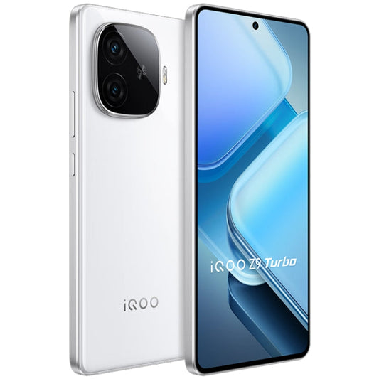 vivo iQOO Z9 Turbo, Dual Back Cameras, 16GB+256GB, Face ID Screen Fingerprint Identification, 6.78 inch Android 14.0 OriginOS 4 Snapdragon 8s Gen 3 Octa Core 3.0GHz, OTG, NFC, Network: 5G, Support Google Play (White)