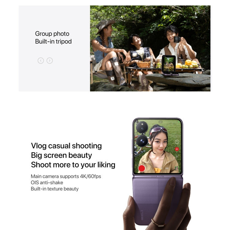Xiaomi MIX Flip, 12GB+256GB, 6.86 inch + 4.01 inch Xiaomi HyperOS Snapdragon 8 Gen 3 Octa Core 4nm up to 3.3GHz, NFC, Network: 5G (Phantom Purple)