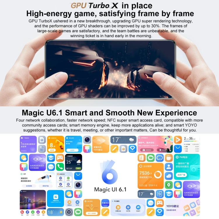 Honor 70 Pro 5G SDY-AN00, 54MP Cameras, 8GB+256GB, China Version, Triple Back Cameras, Screen Fingerprint Identification, 6.78 inch Magic UI 6.1 Dimensity 8000 Octa Core up to 2.75GHz, Network: 5G, OTG, NFC, Not Support Google Play(Jet Black)