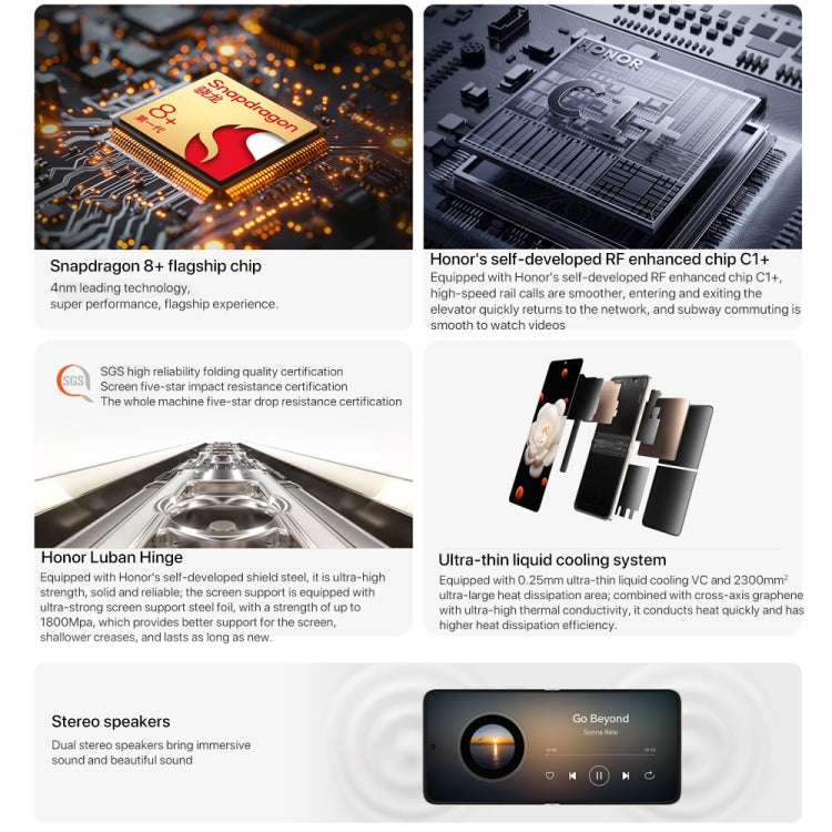 Honor Magic V Flip, 12GB+256GB, 6.8 inch + 4.0 inch Screen MagicOS 8.0 Snapdragon 8+ Gen 1 Octa Core, Network: 5G, NFC, OTG (White)