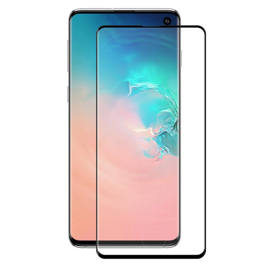 ENKAY Hat-Prince 0.26mm 9H 3D Curved Surface Full Screen Cover Hot Bending Tempered Color Film for Galaxy S10 (Black)