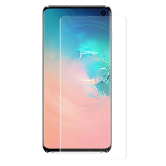 ENKAY Hat-Prince 0.26mm 9H 3D Curved Surface Full Screen Cover Hot Bending Tempered Color Film for Galaxy S10 (Transparent)
