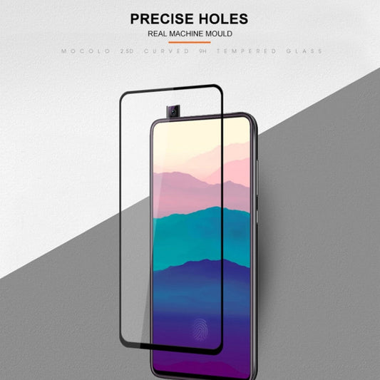 Film en verre trempé mocolo 0.33mm 9H 2.5D Full Glue pour Galaxy A90 (Noir)
