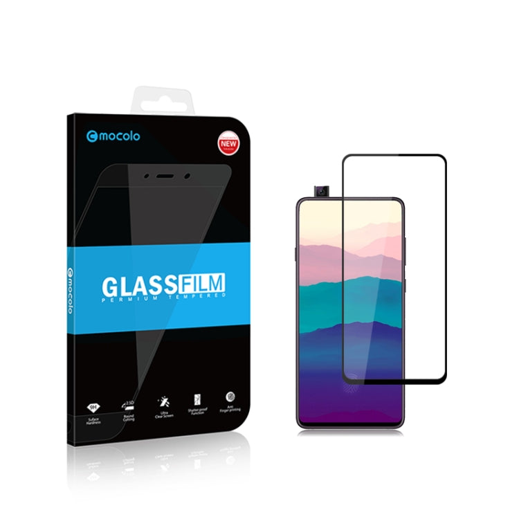 Film en verre trempé mocolo 0.33mm 9H 2.5D Full Glue pour Galaxy A90 (Noir)