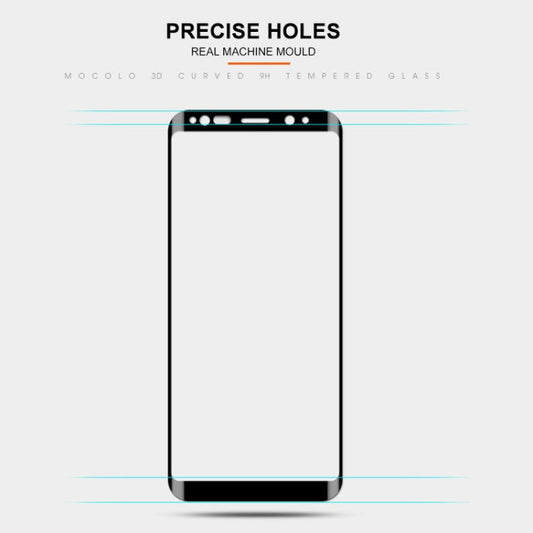 mocolo Film en Verre Trempé Incurvé 3D Plein Écran 0.33mm 9H pour Galaxy S9+ (Noir)
