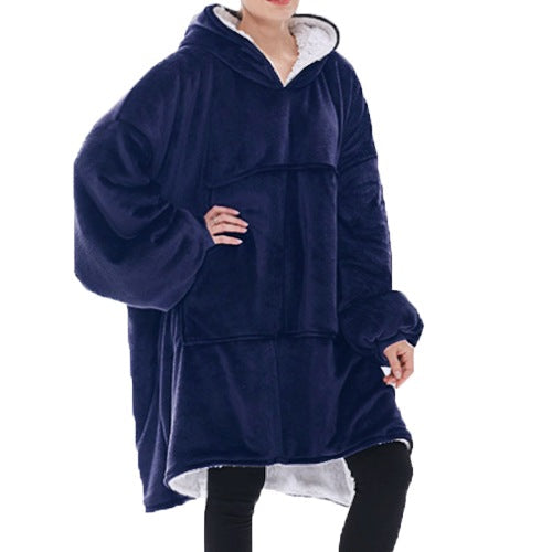 Sweat à capuche unisexe doublé en sherpa
