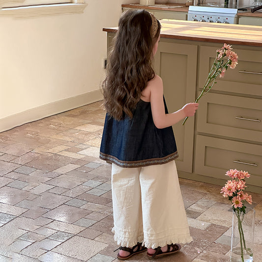 Jean Sun-top Sleeveless Top