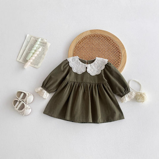 Lace Collar Outwear Dress