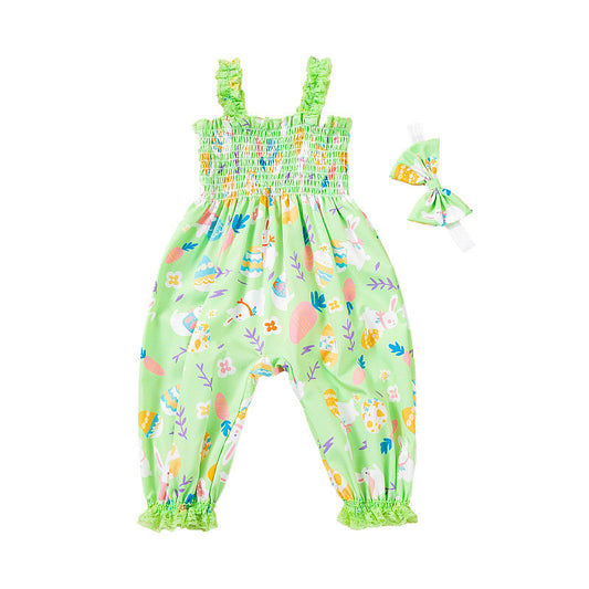 Easter Girls' Jumpsuit Toddler Party Clothing