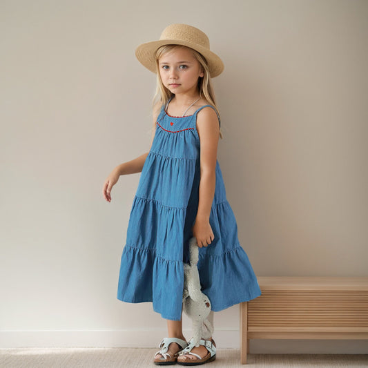 Girl Denim Dress Camisole