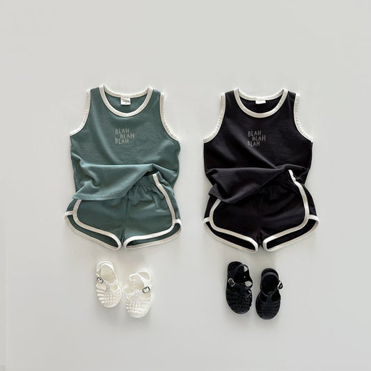 Cotton Sports Vest Shorts Casual Children Suit