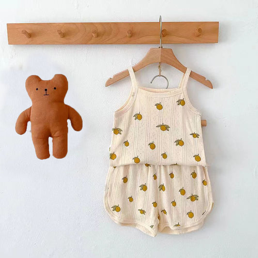 Children's Pajamas Breathable Cotton Vest Suit