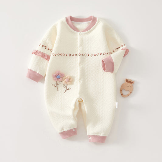 Girls' Fashion Personalized Warm Keeping Newborn Jumpsuit
