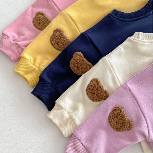 Long Sleeve Bear Pullover Sweater Suit