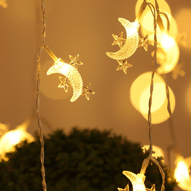 Guirlande lumineuse décorative Étoiles et Lunes mignonnes