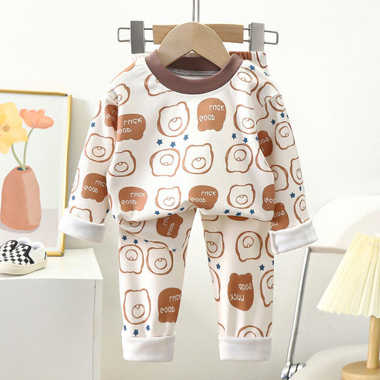 Kids Two-piece Warm Pajamas
