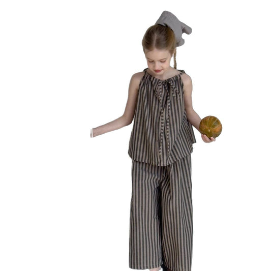 Striped wide Two-piece Set