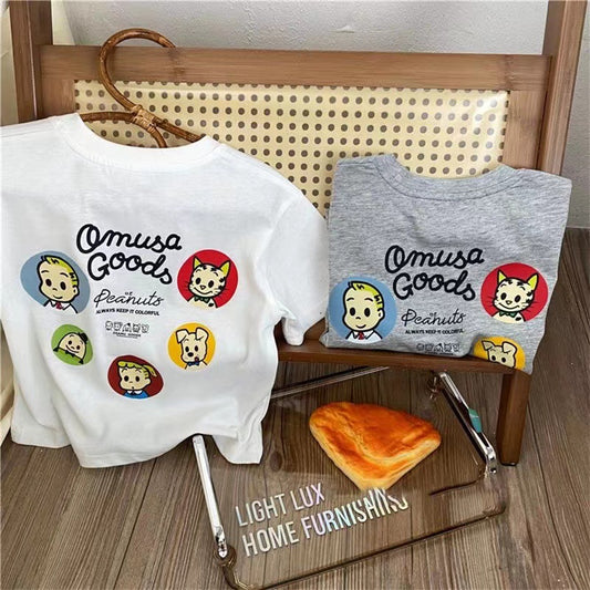 Summer Boys And Girls Fashion Short Sleeve T-shirt