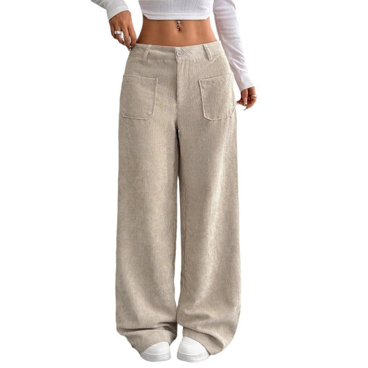 Loose Pocket Wide Leg Pants