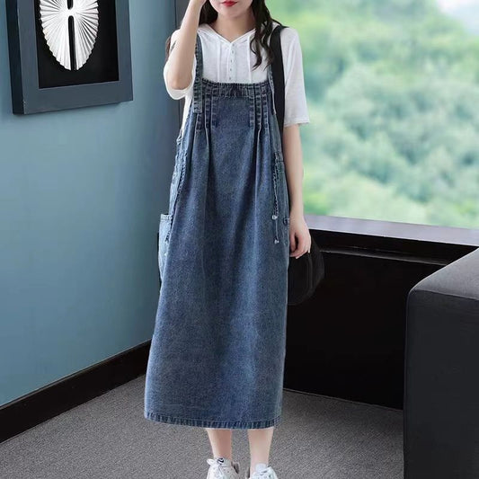 Women's Jeans Suspender Dress