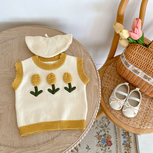Baby Sleeveless Knitted Pullover
