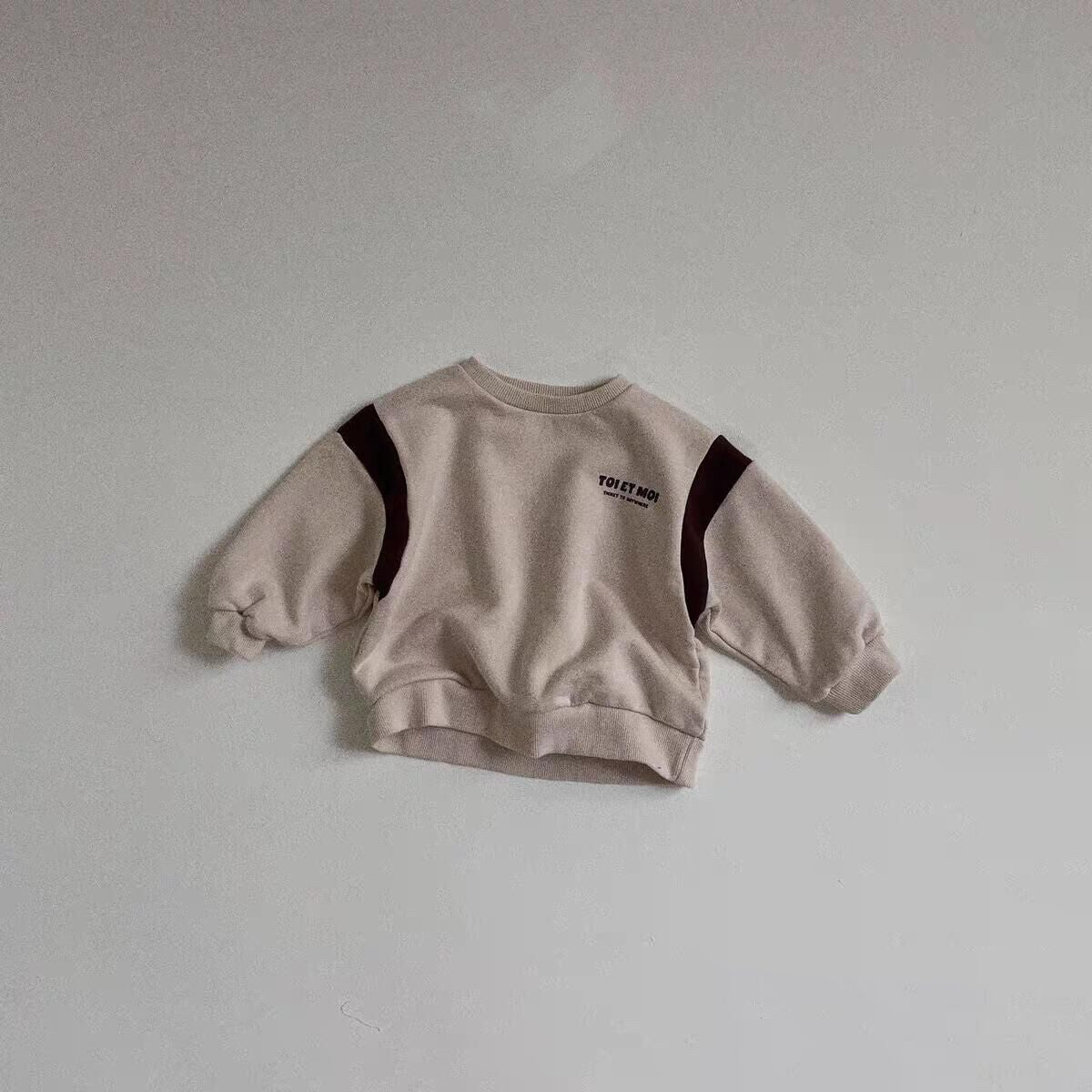 Pull coréen en patchwork pour bébé et enfant