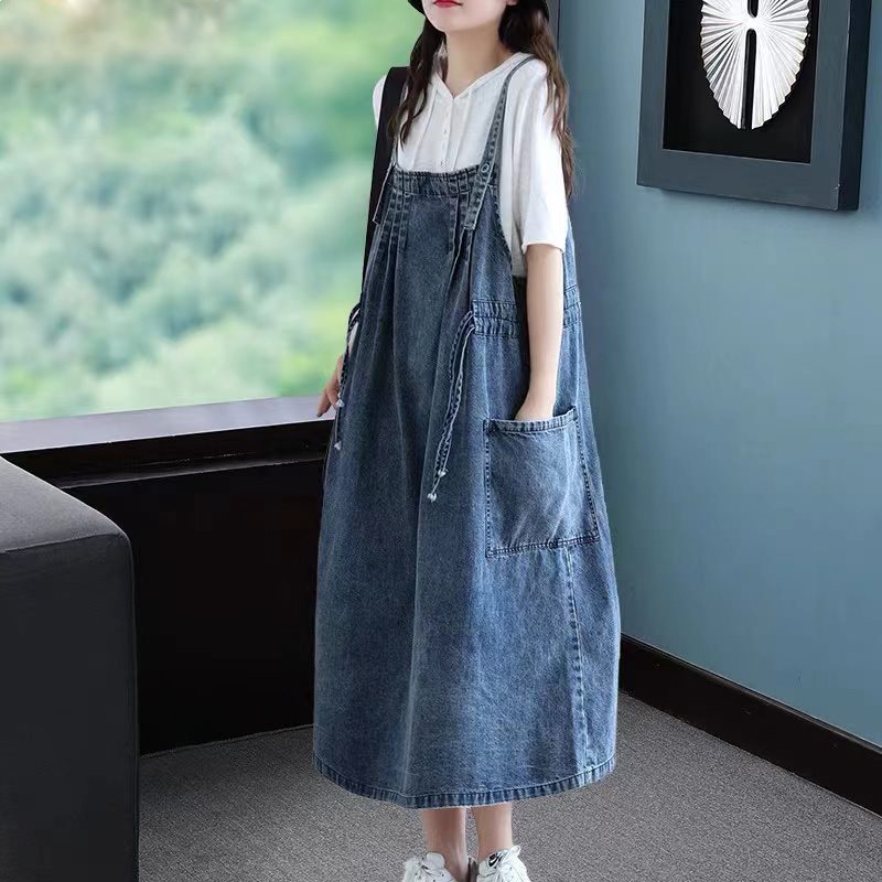 Robe Salopette en Jean pour Femme