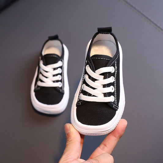 Kids Solid Color Canvas Shoes