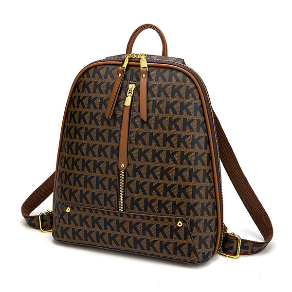 Women's PVC Letter-Print Backpack