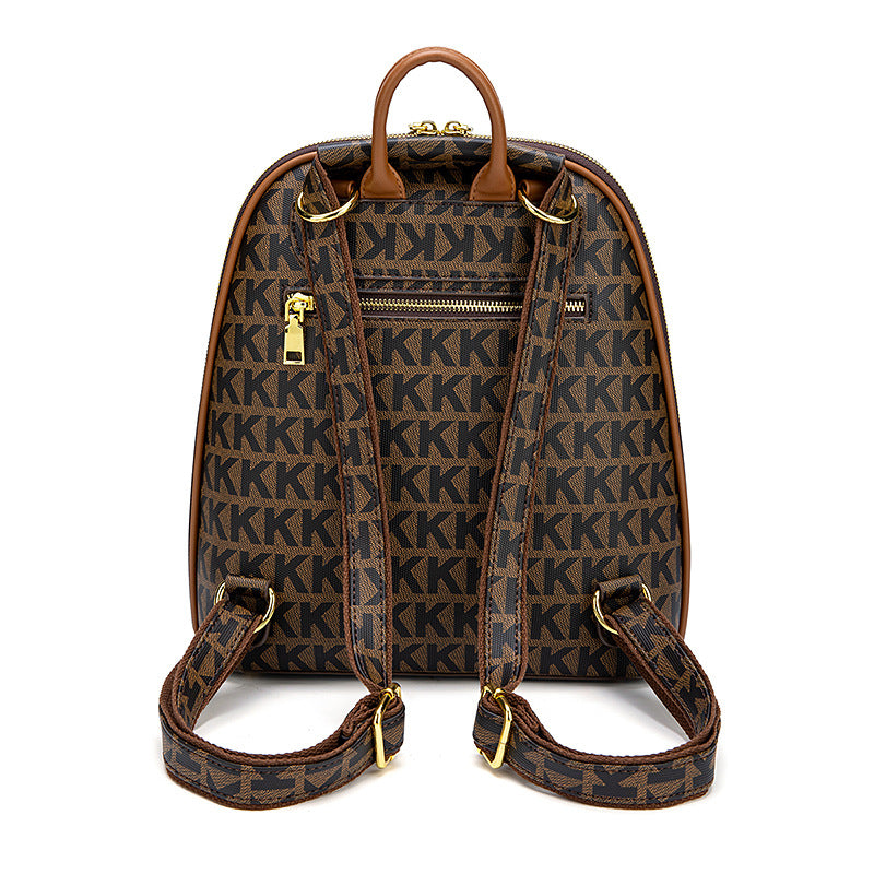 Women's PVC Letter-Print Backpack