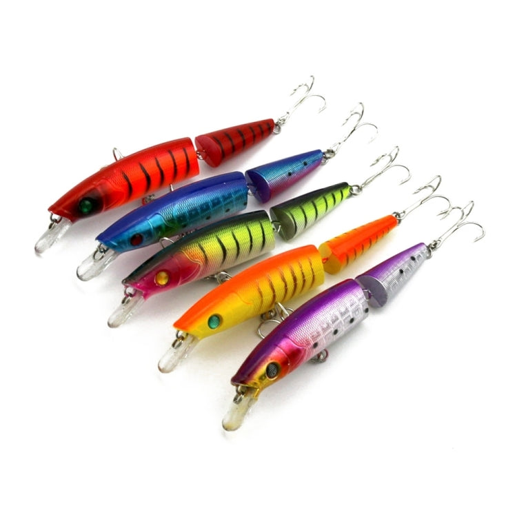 HENGJIA JM007-X 14cm 20.2g 2-section Plastic Hard Baits Artificial Fishing Lures with Treble Hook, Random Color Delivery