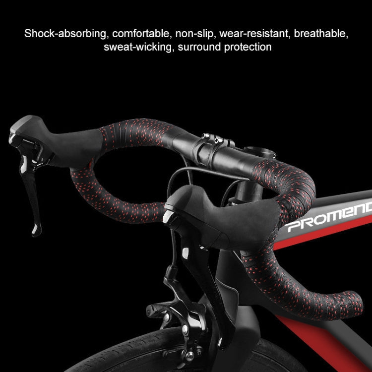 PROMEND GR-082 1 Pair Two-color Antiskid Bicycle Grips Tape (Black Black)