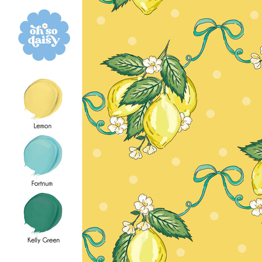 LEMON BLOSSOM BUTTER YELLOW WALLPAPER