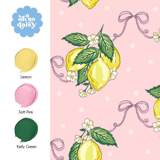 LEMON BLOSSOM SUGAR PINK WALLPAPER