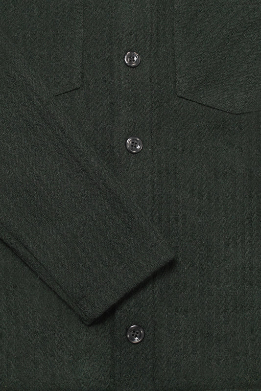 Bart Overshirt - Olive Waffle