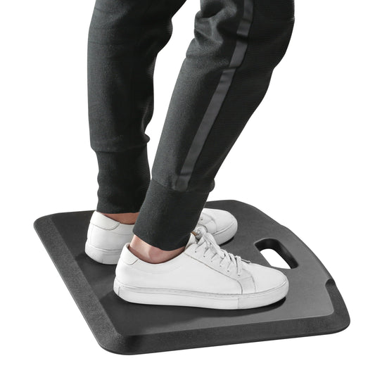 Tapis de Bureau Debout Anti-Fatigue en Mousse Gel Caoutchoutée ProperAV - Noir