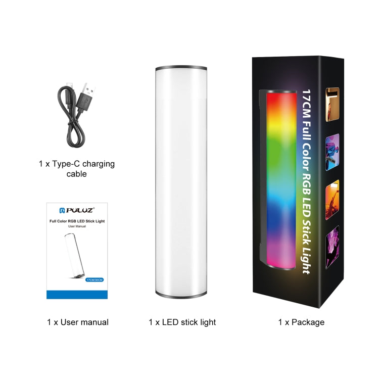 PULUZ 30cm Photo Handheld RGB Stick Light Magnetic LED Fill Light