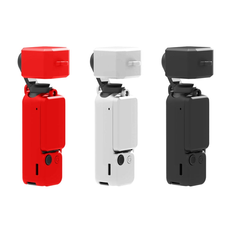 For DJI OSMO Pocket 3 PULUZ 3 in 1 Silicone Cover Case Set (Red)