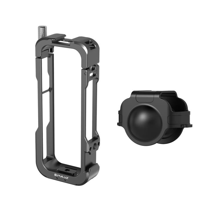 Pour Insta360 X4 PULUZ Cage de protection en métal avec cache d'objectif (Noir)