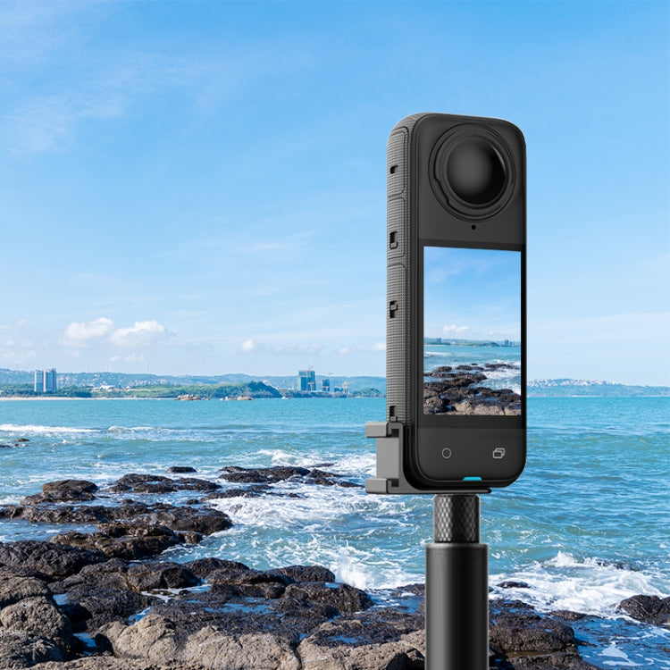 For Insta360 X5 / X4 / X3 / One X2 PULUZ Selfie Stick Cold Shoe Extension Bracket (Black)